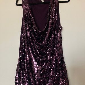Dressbarn Sequin Shell Top 3x